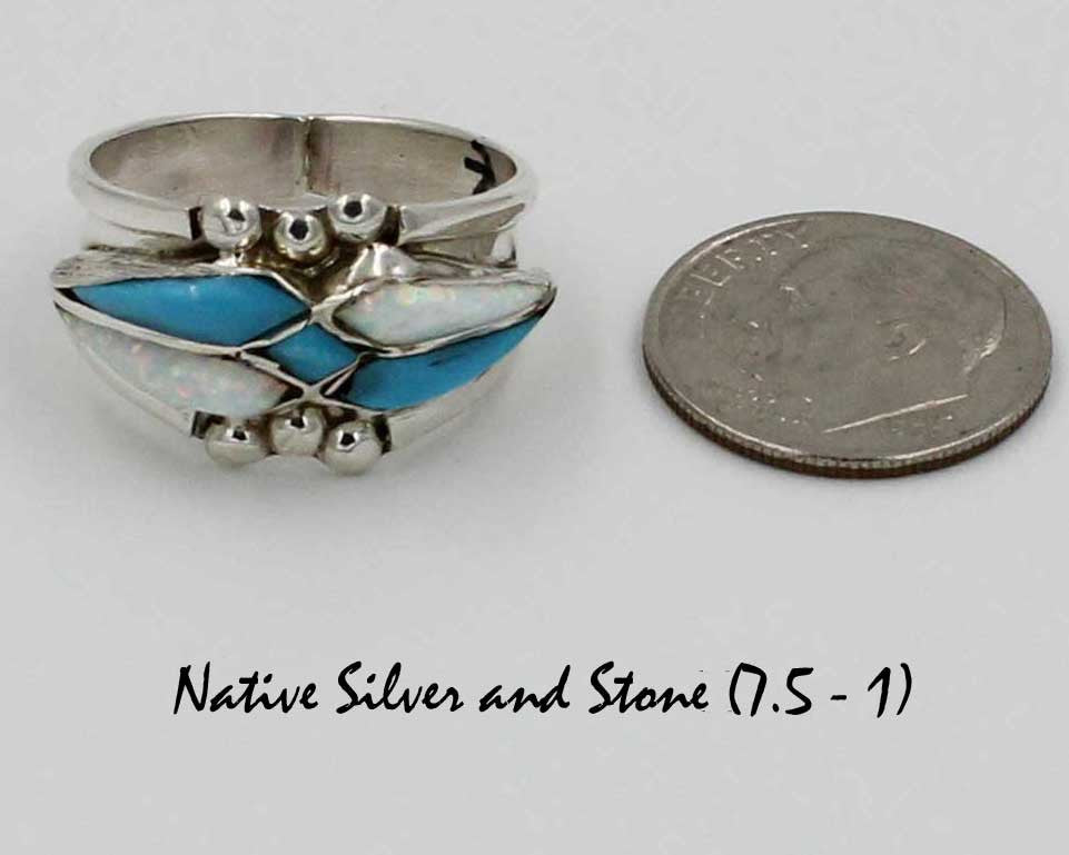 Vintage Native American Sterling Silver Morenci Turquoise Ring - Sindur  Style